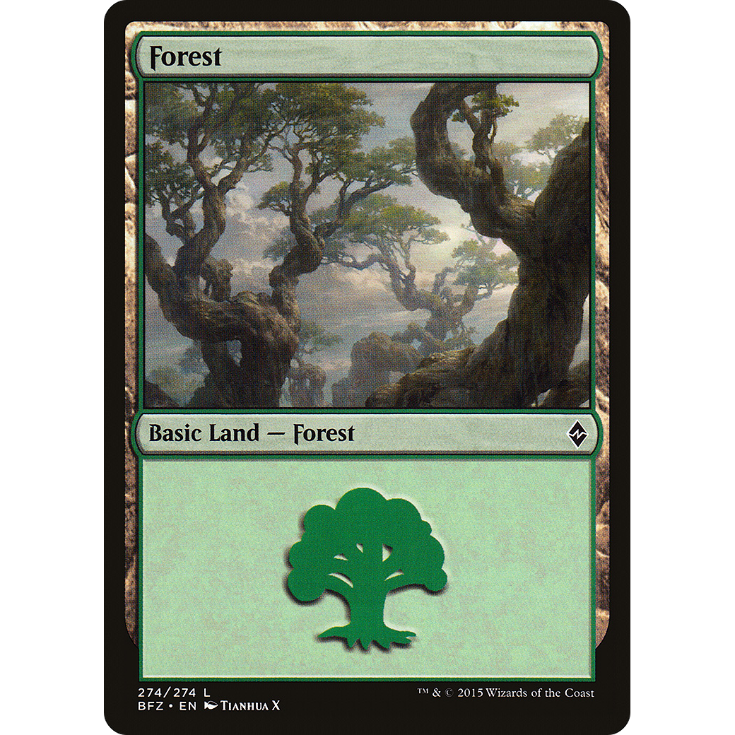 Forest (274) (BFZ-274) - Battle for Zendikar