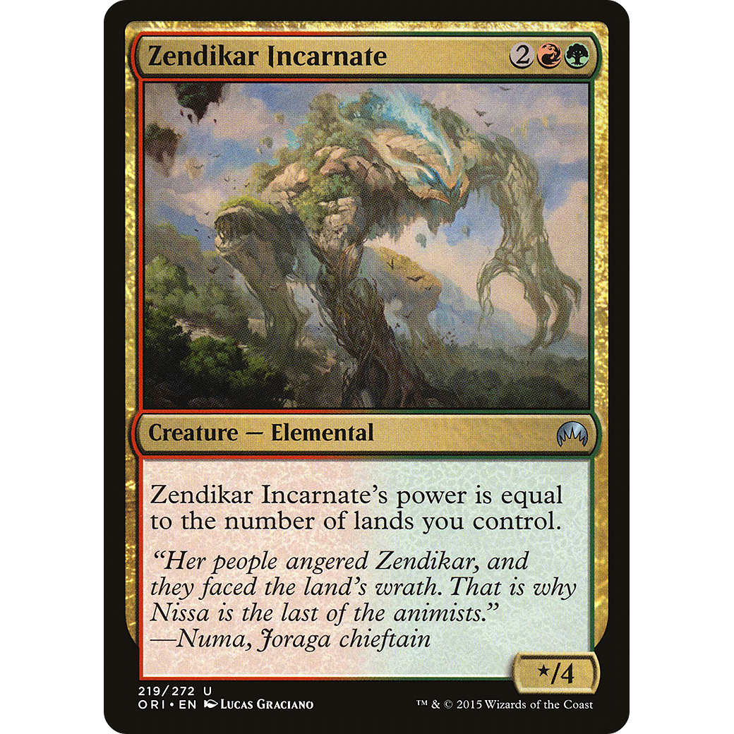 Zendikar Incarnate (ORI-219) - Magic Origins