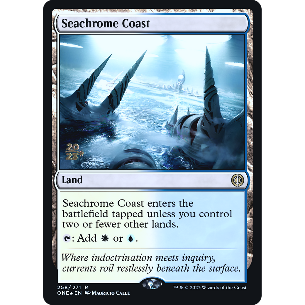Seachrome Coast (PRE-258S) - Phyrexia: All Will Be One Promos Foil
