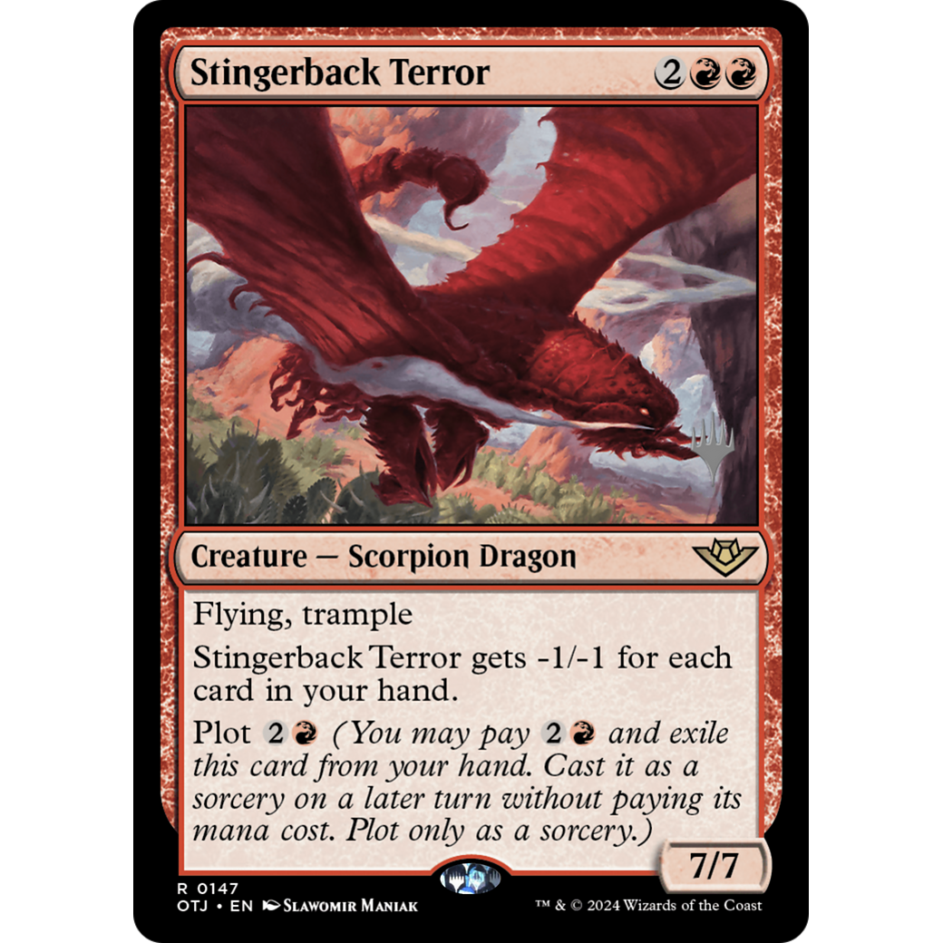 Stingerback Terror (PPOTJ-147P) - Outlaws of Thunder Junction Promos Foil