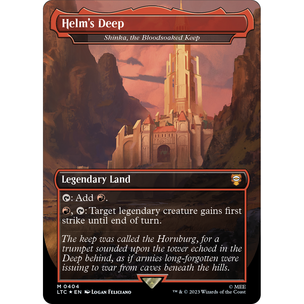 Shinka, the Bloodsoaked Keep (LTC-404) - Tales of Middle-earth Commander / Helm's Deep (Borderless) Foil