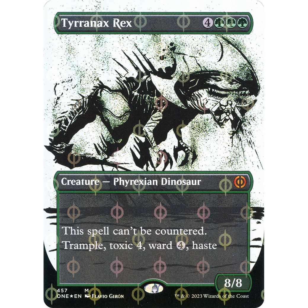 Tyrranax Rex (ONE-457) - Phyrexia: All Will Be One: (Showcase) (Borderless) Foil