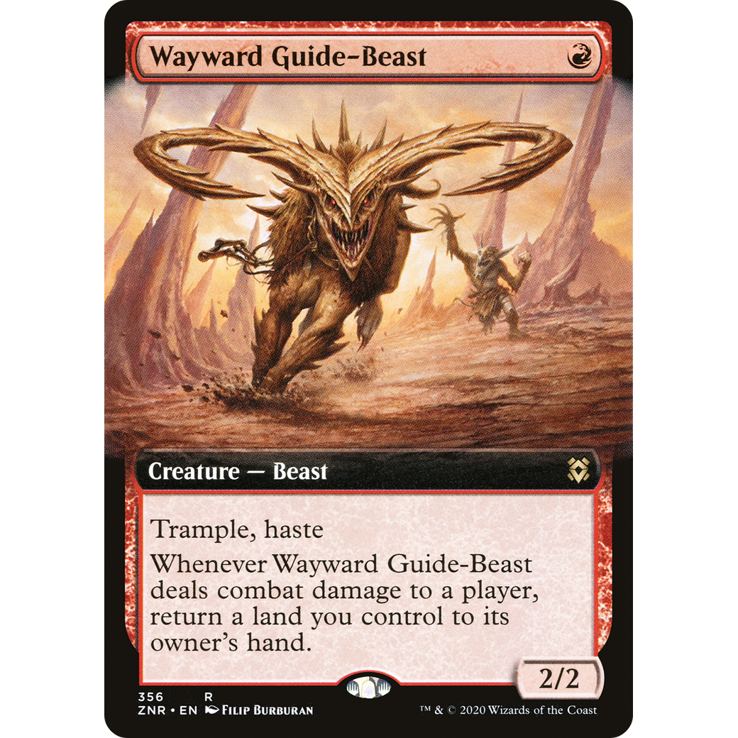 Wayward Guide-Beast (Extended Art) (ZNR-356) - Zendikar Rising: (Extended Art)