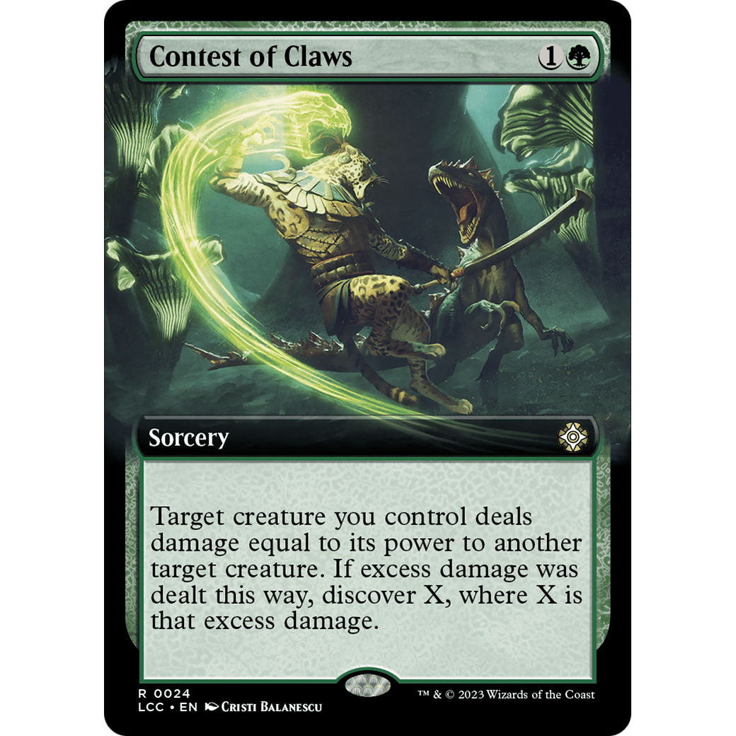 Contest of Claws (LCC-024) - The Lost Caverns of Ixalan Commander: (Extended Art) Foil