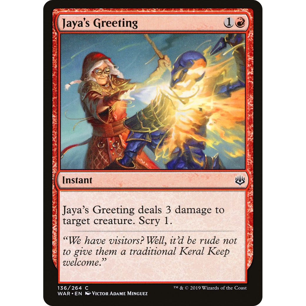 Jaya's Greeting (WAR-136) - War of the Spark Foil