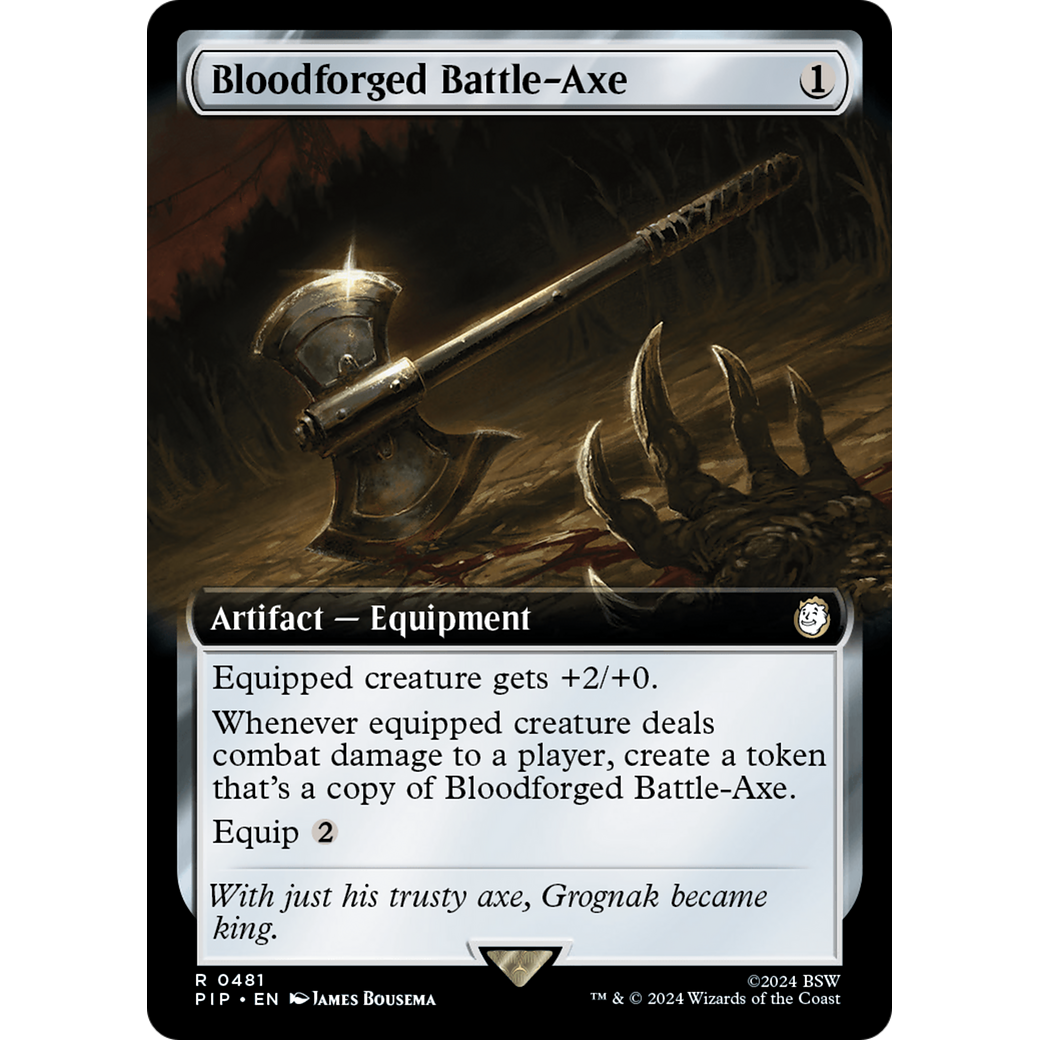 Bloodforged Battle-Axe (PIP-481) - Fallout: (Extended Art) Foil
