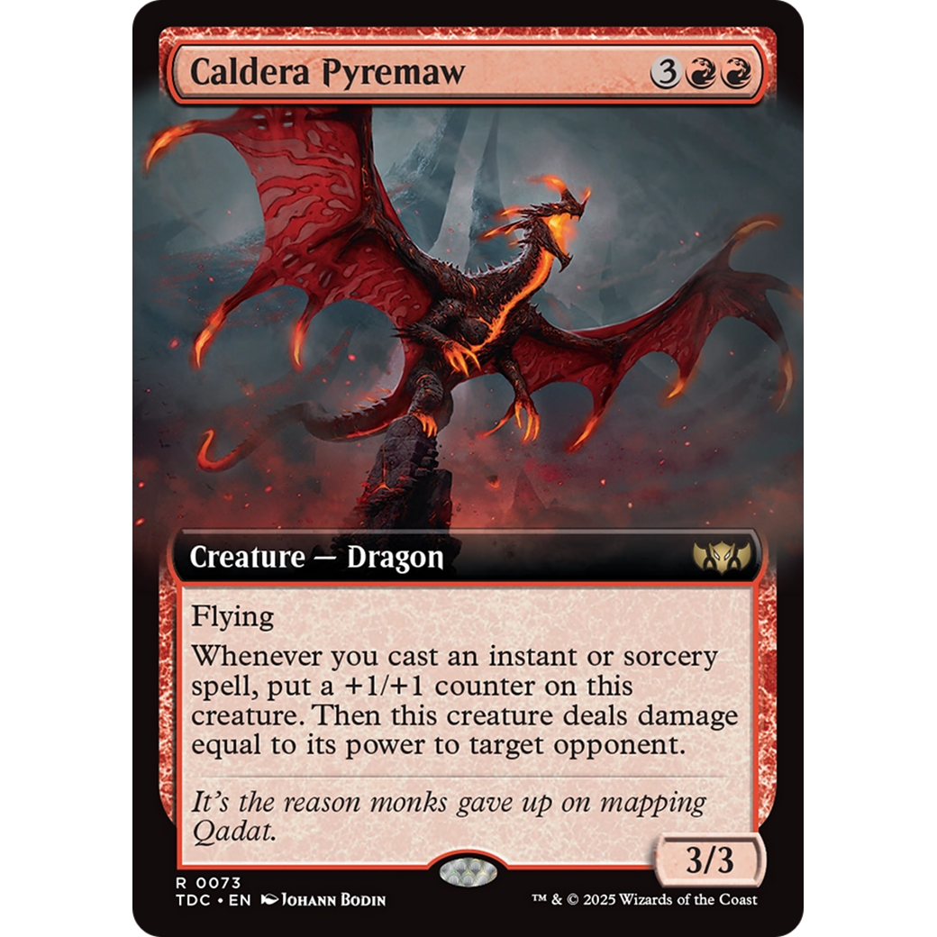 Caldera Pyremaw (TDC-073) - Commander: Tarkir: Dragonstorm: (Extended Art)