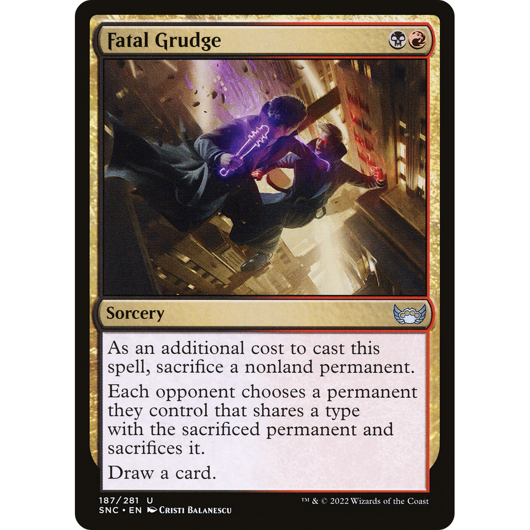 Fatal Grudge (SNC-187) - Streets of New Capenna Foil