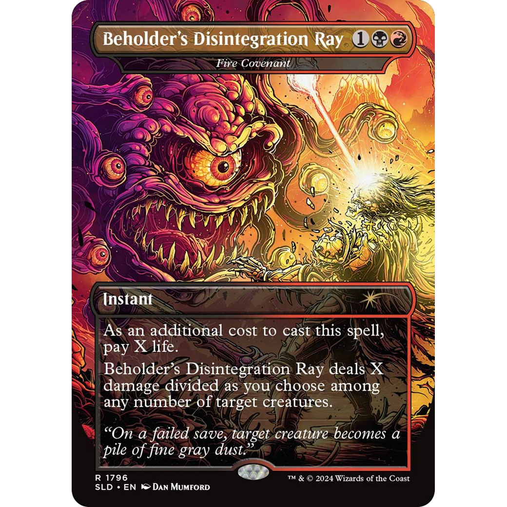 Beholder's Disintegration Ray - Fire Covenant (SLD-1796) - Secret Lair Drop / Beholder's Disintegration Ray (Borderless)