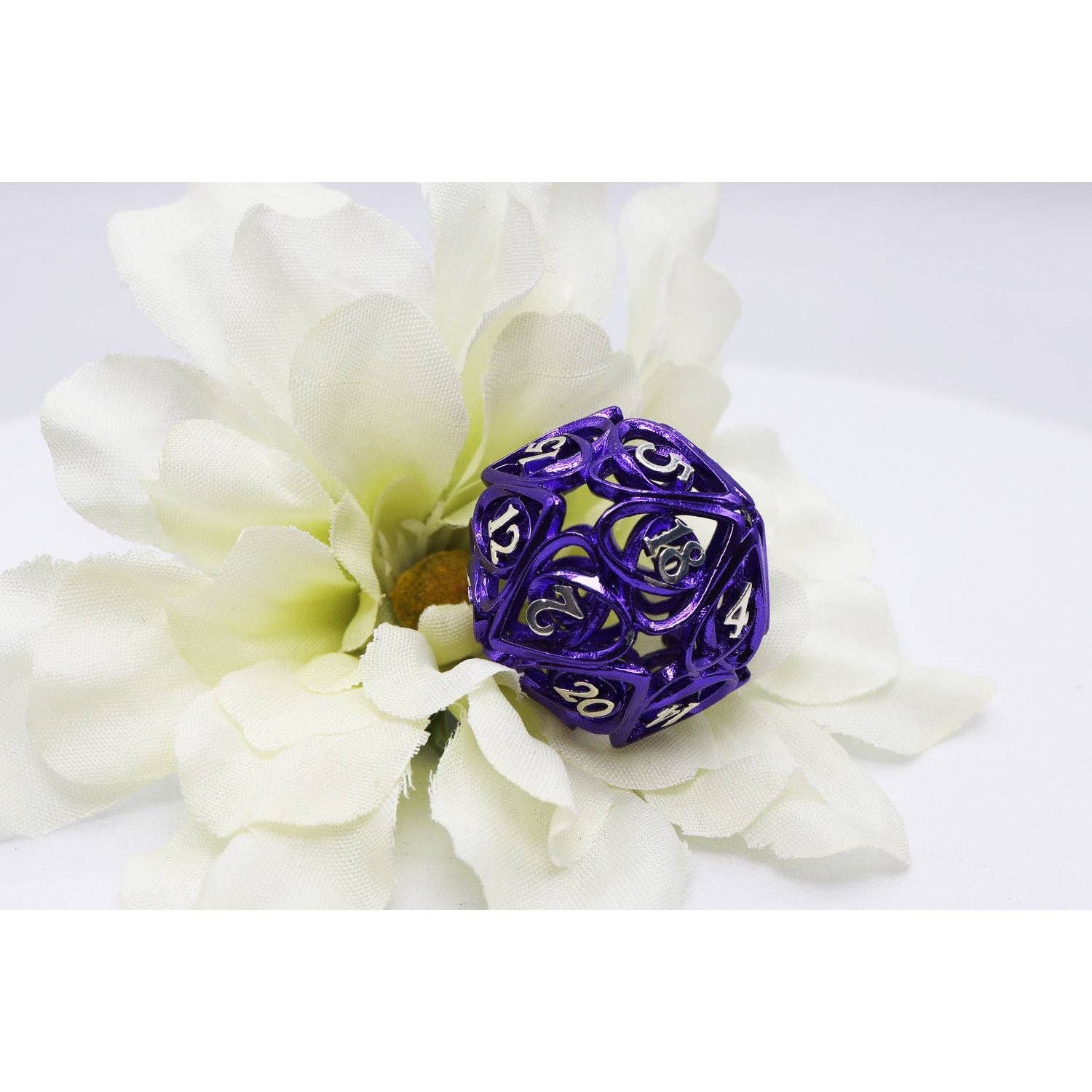 Hollow Hearts: Purple - Metal RPG Dice Set