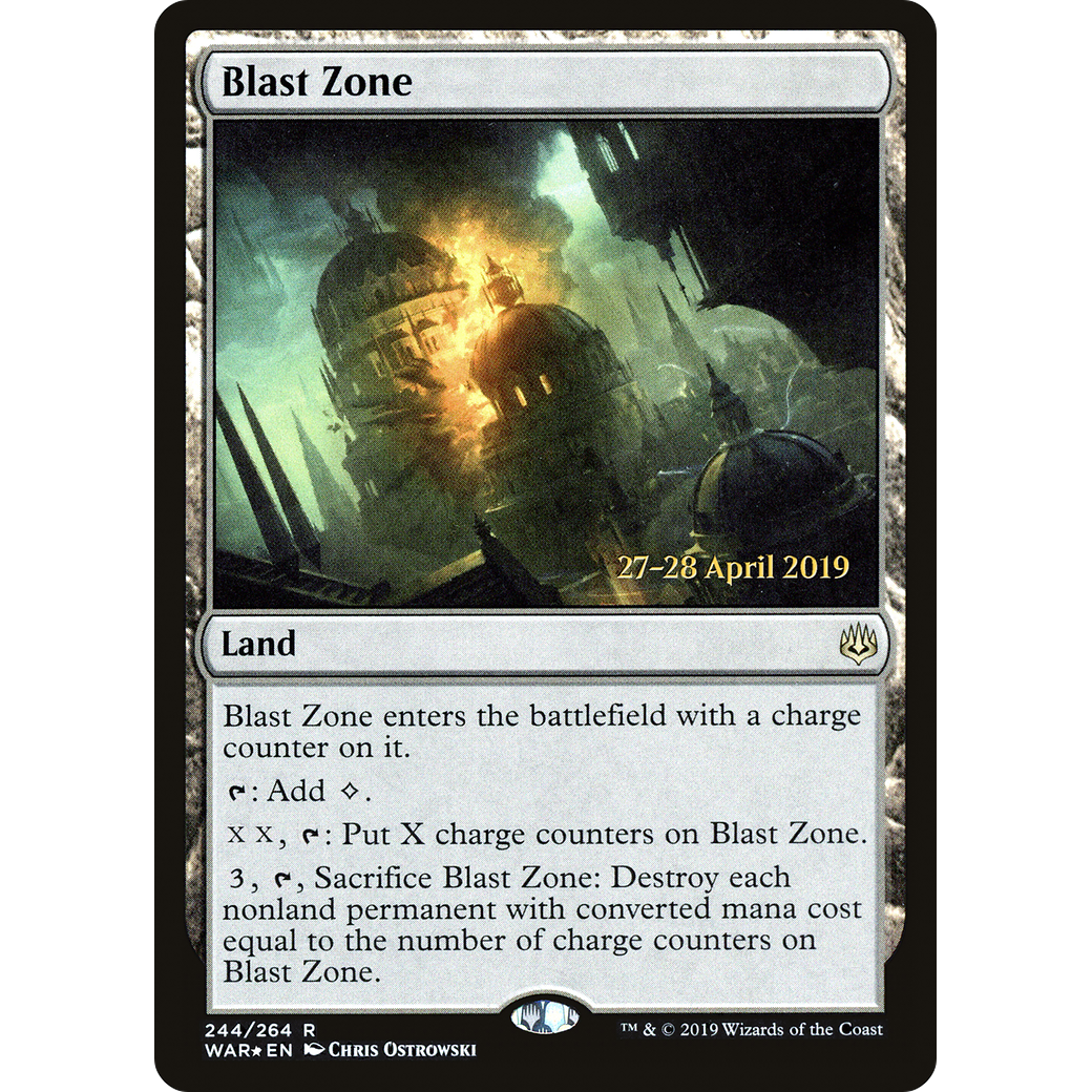 Blast Zone (WAR) (PRE-244) - War of the Spark Promos Foil