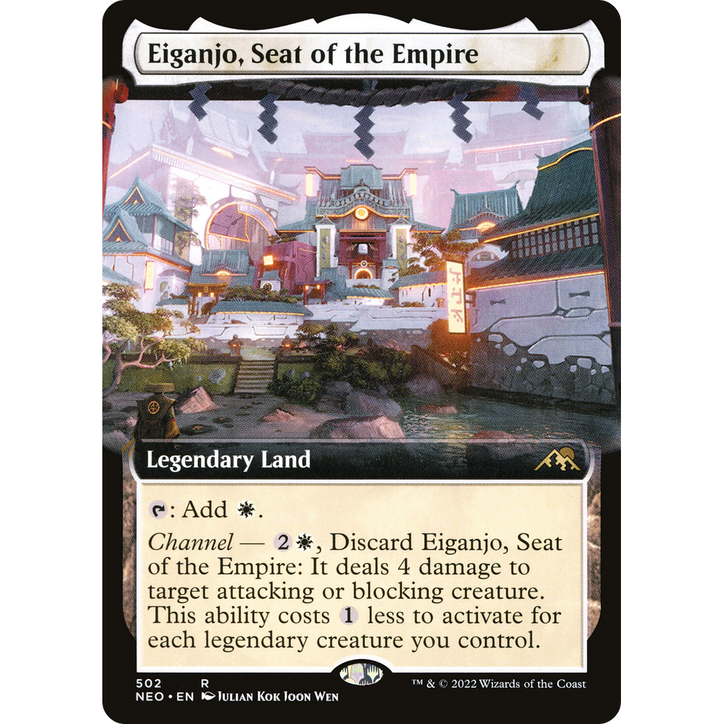 Eiganjo, Seat of the Empire (NEO-502) - Kamigawa: Neon Dynasty: (Extended Art) Foil