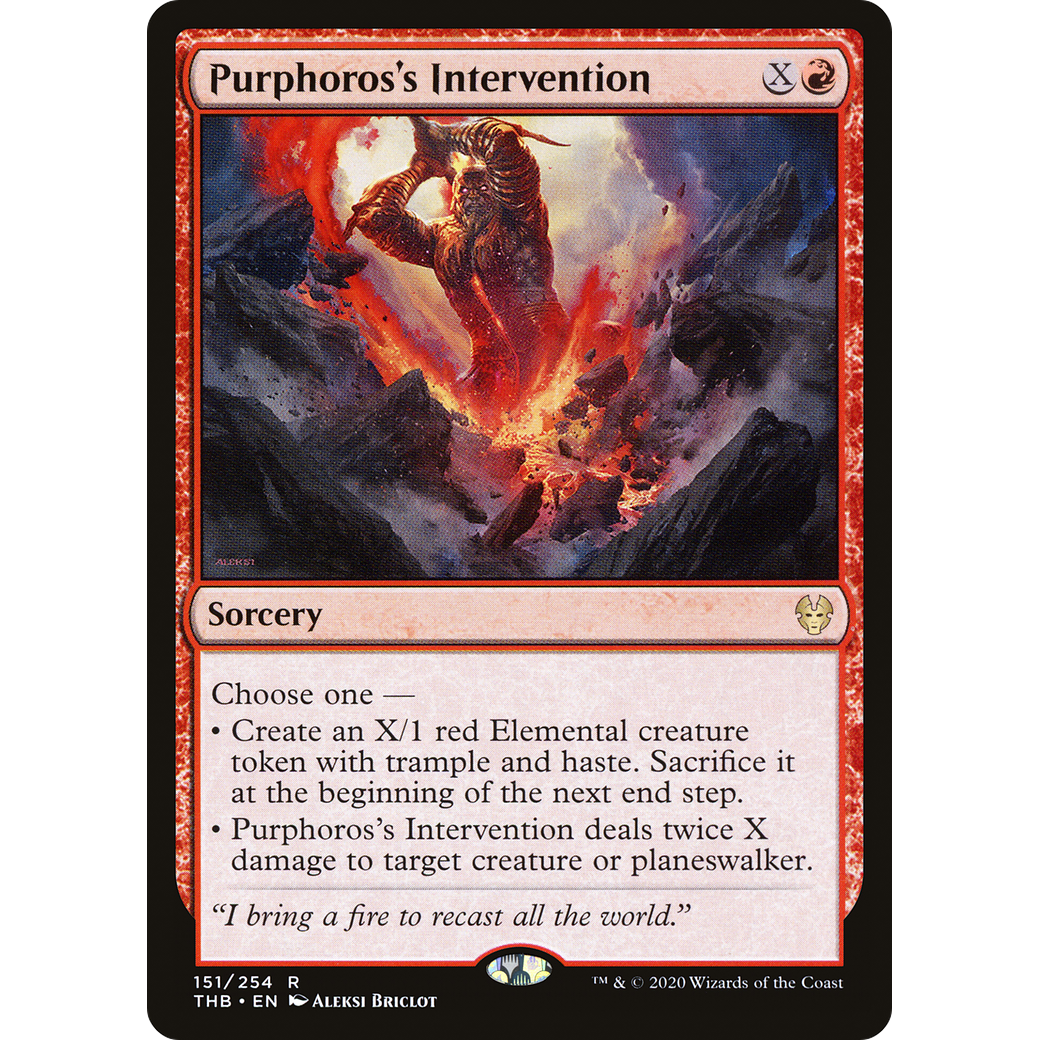 Purphoros's Intervention (THB-151) - Theros Beyond Death Foil