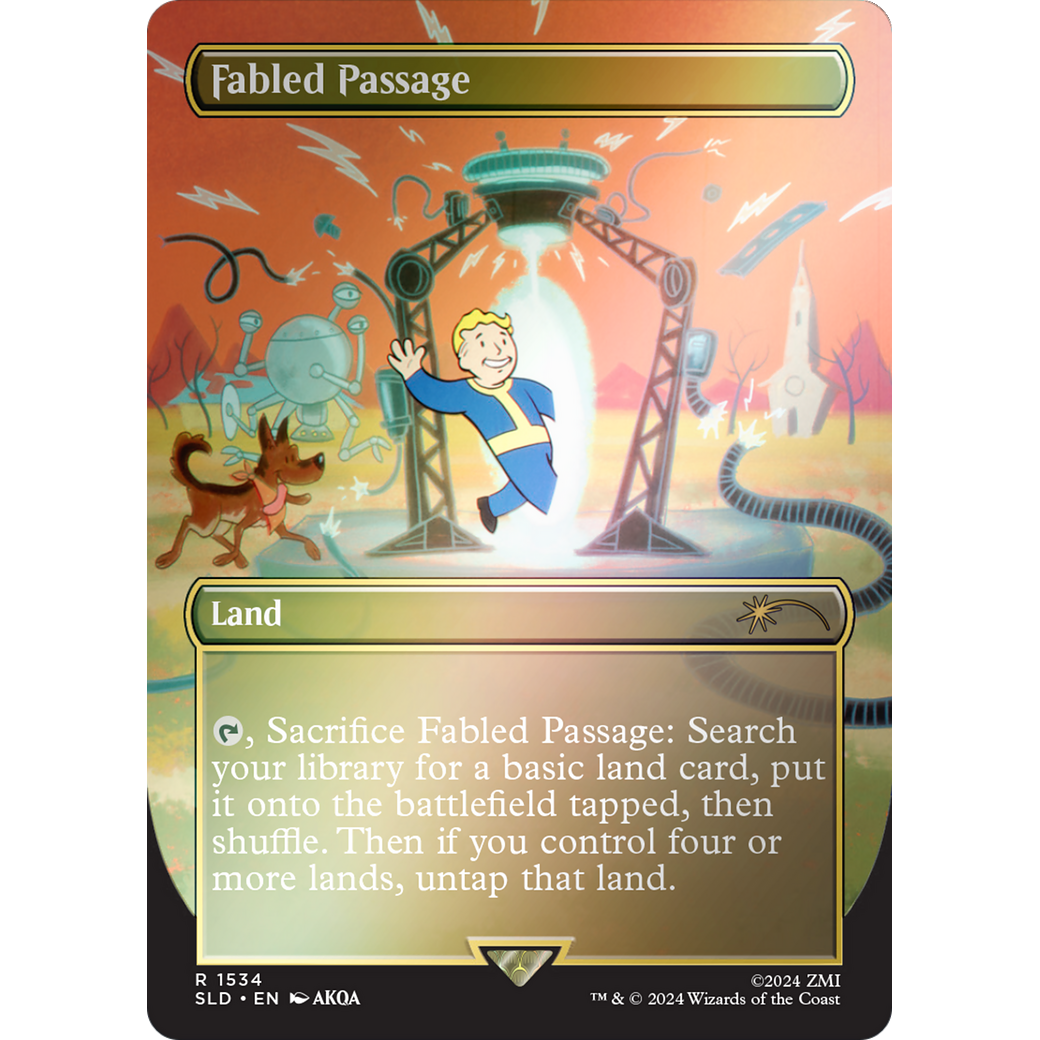 Fabled Passage (1534) (Rainbow Foil) (SLD-1534) - Secret Lair Drop (Borderless) Foil