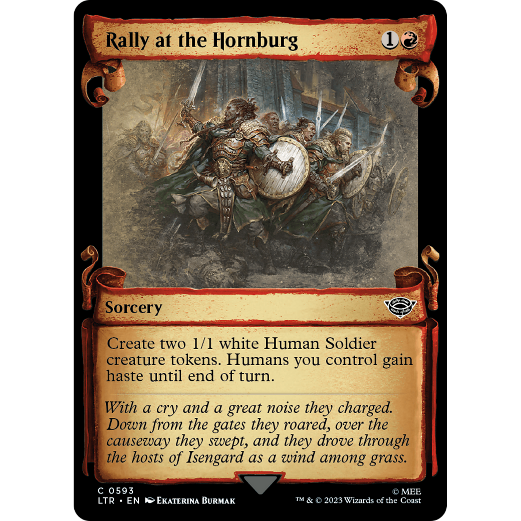 Rally at the Hornburg (LTR-593) - The Lord of the Rings: Tales of Middle-earth: (Showcase) Foil