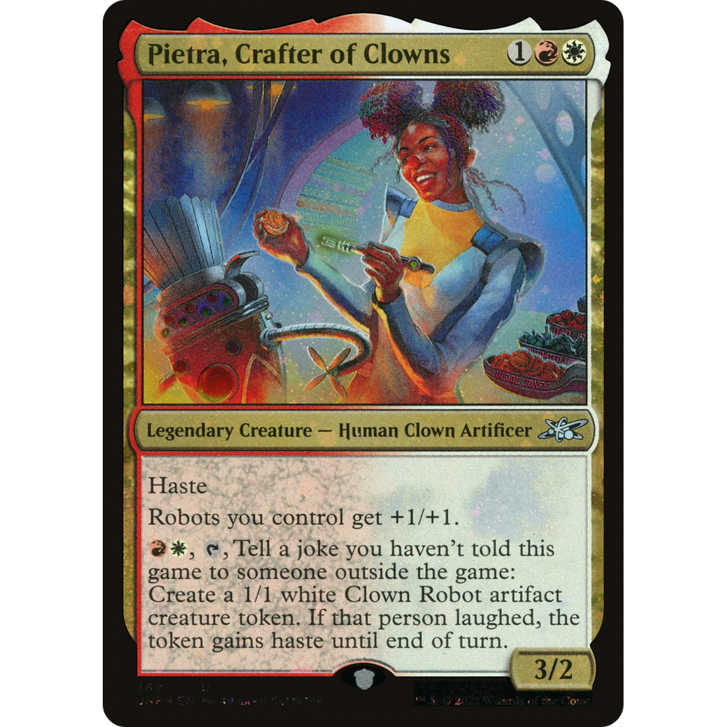 Pietra, Crafter of Clowns (Galaxy Foil) (UNF-462) - Unfinity Foil