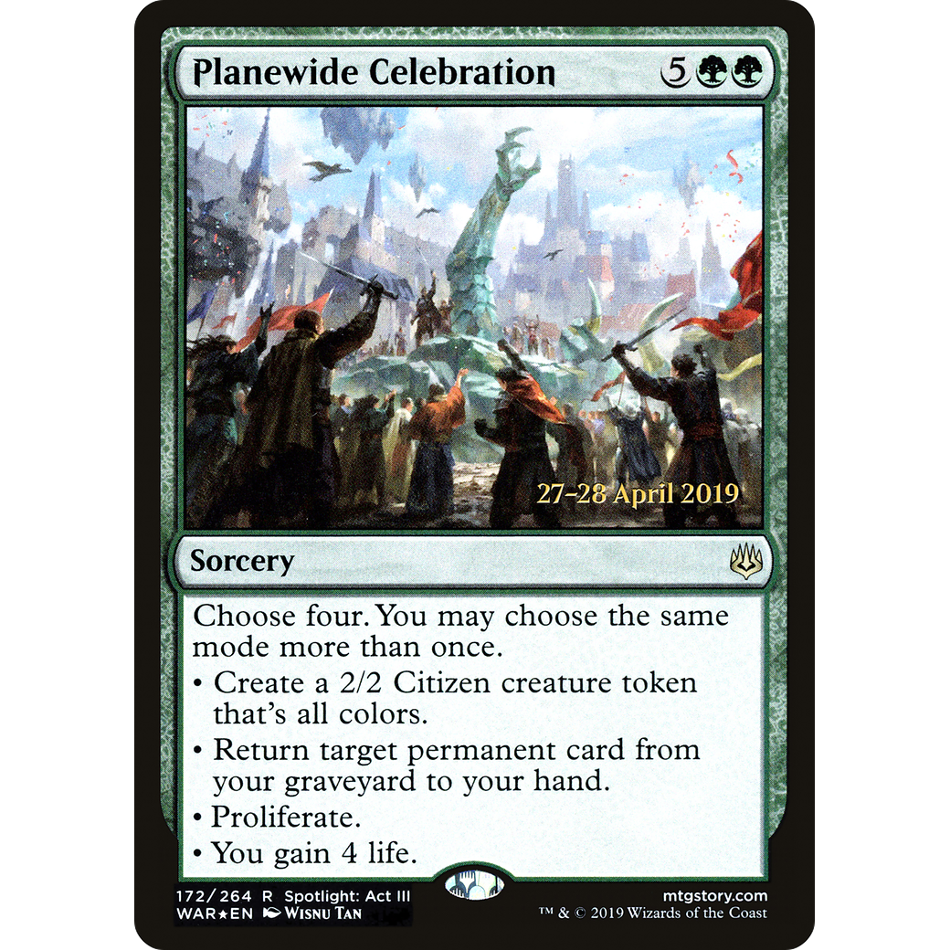 Planewide Celebration (PRE-172) - War of the Spark Promos Foil