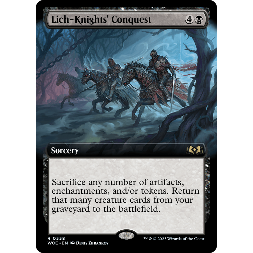 Lich-Knights' Conquest (WOE-338) - Wilds of Eldraine: (Extended Art)