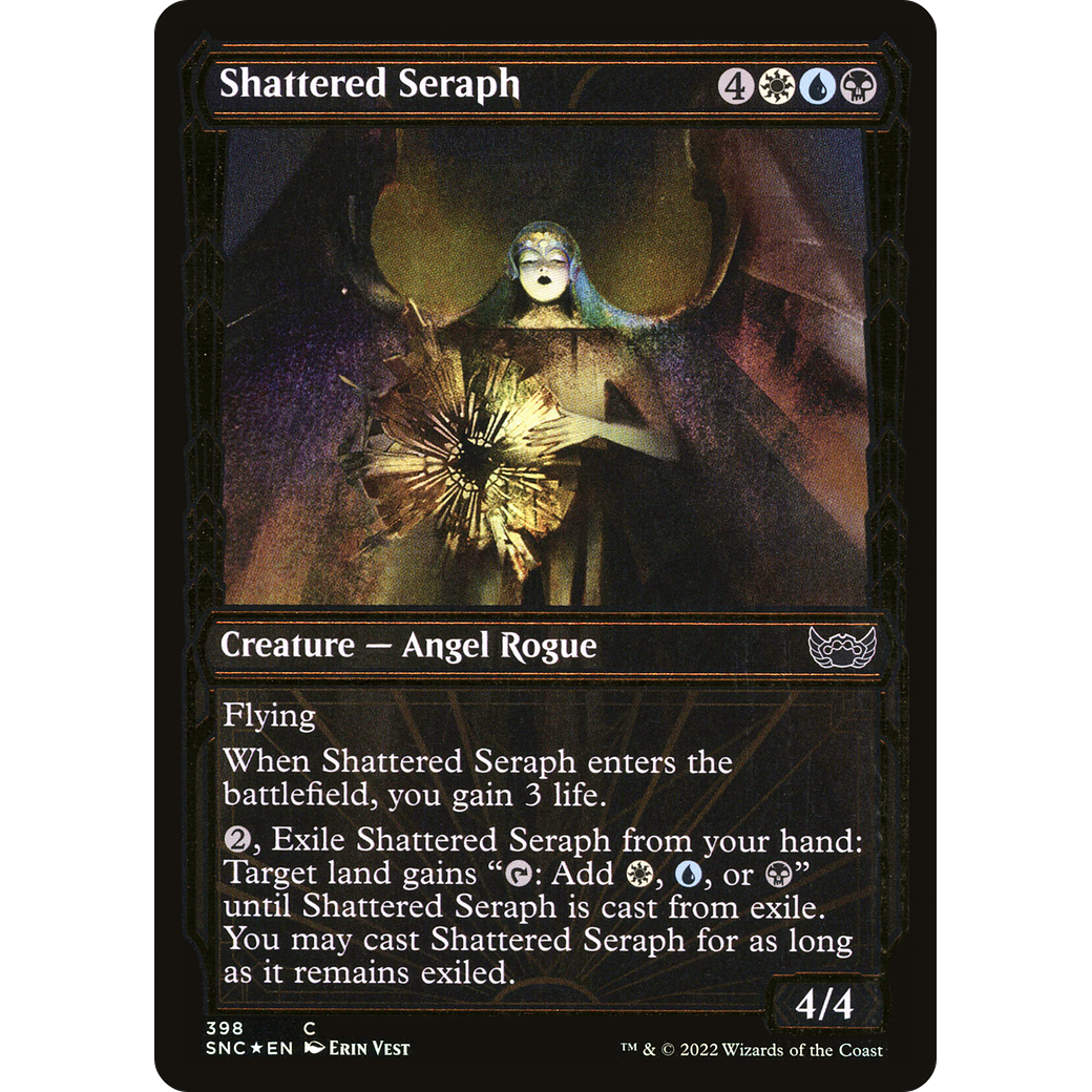 Shattered Seraph (Gilded Foil) (SNC-398) - Streets of New Capenna: (Showcase) Foil