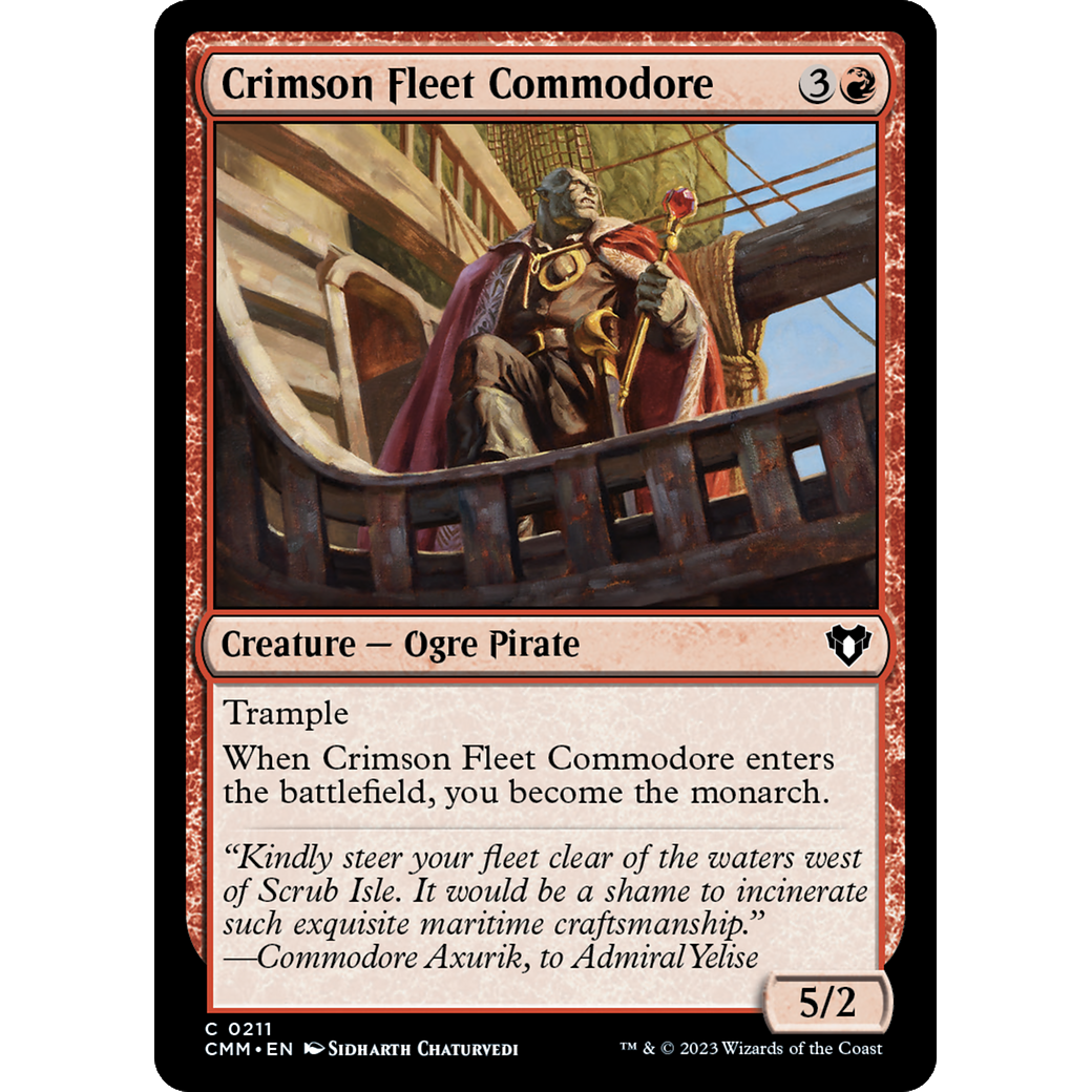 Crimson Fleet Commodore (CMM-211) - Commander Masters Foil