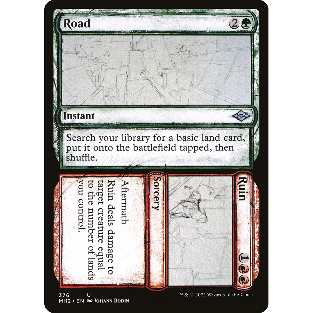 Road // Ruin (Showcase) (MH2-376) - Modern Horizons 2: (Showcase) Foil