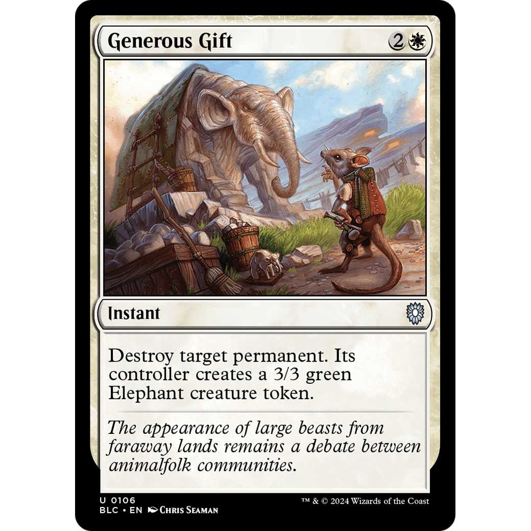 Generous Gift (BLC-106) - Bloomburrow Commander