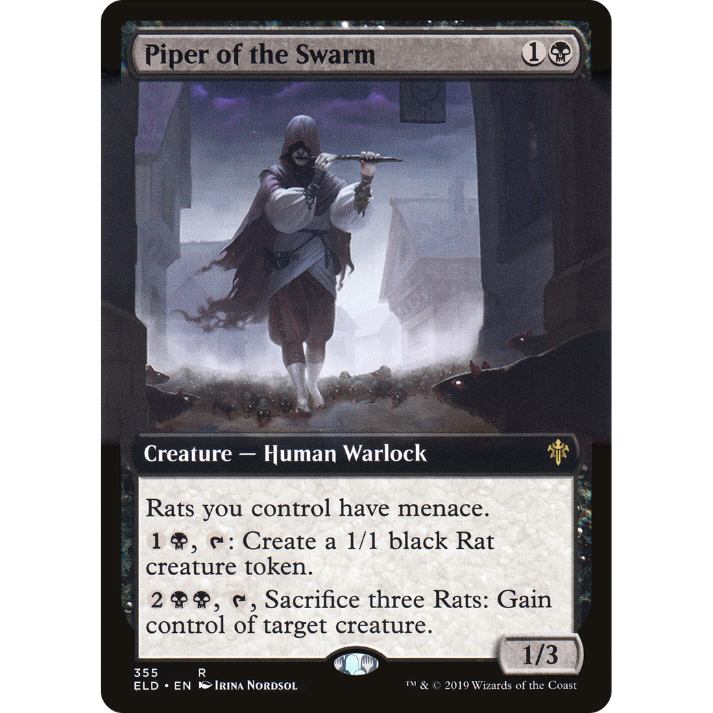 Piper of the Swarm (Extended Art) (ELD-355) - Throne of Eldraine: (Extended Art)