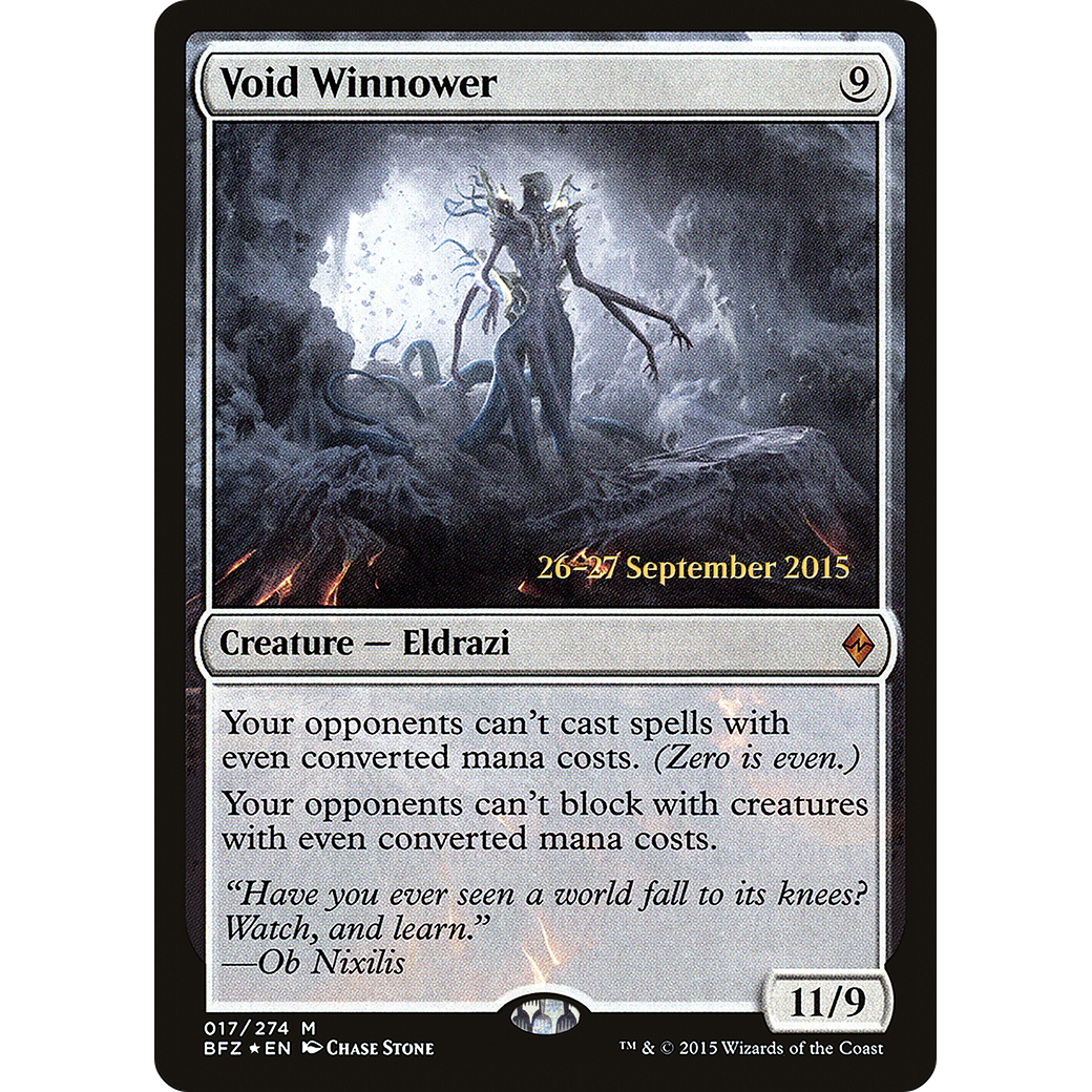 Void Winnower (PRE-017) - Battle for Zendikar Promos Foil
