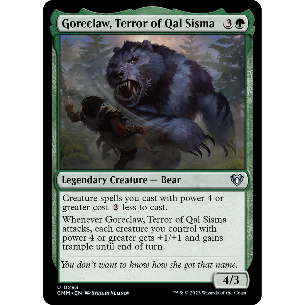 Goreclaw, Terror of Qal Sisma (CMM-293) - Commander Masters