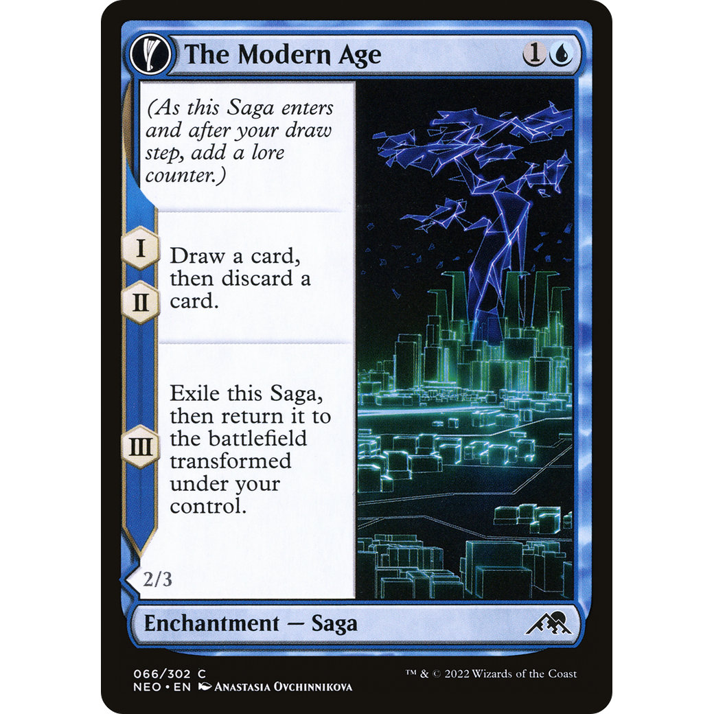 The Modern Age // Vector Glider (NEO-066) - Kamigawa: Neon Dynasty: (fandfc, enchantment)
