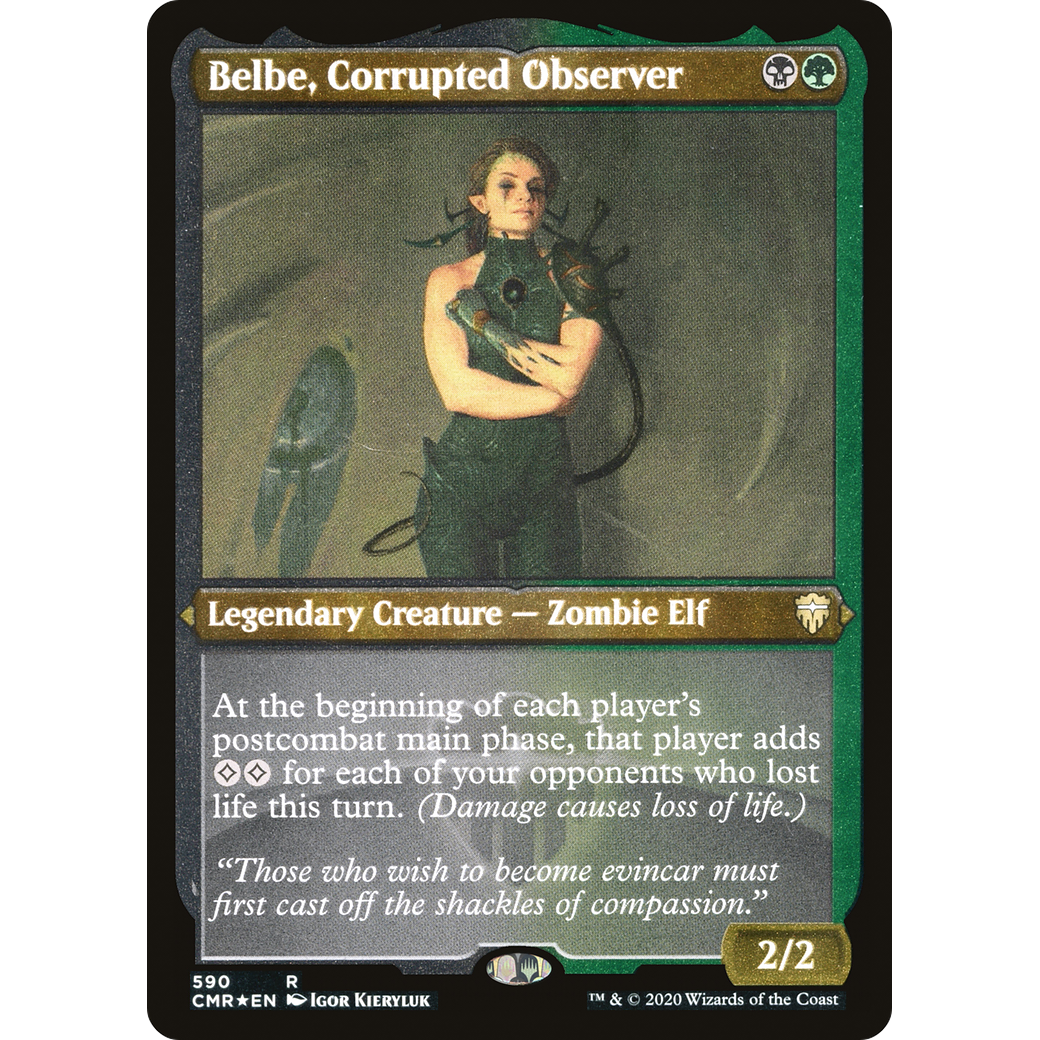 Belbe, Corrupted Observer (Foil Etched) (CMR-590) - Commander Legends Foil