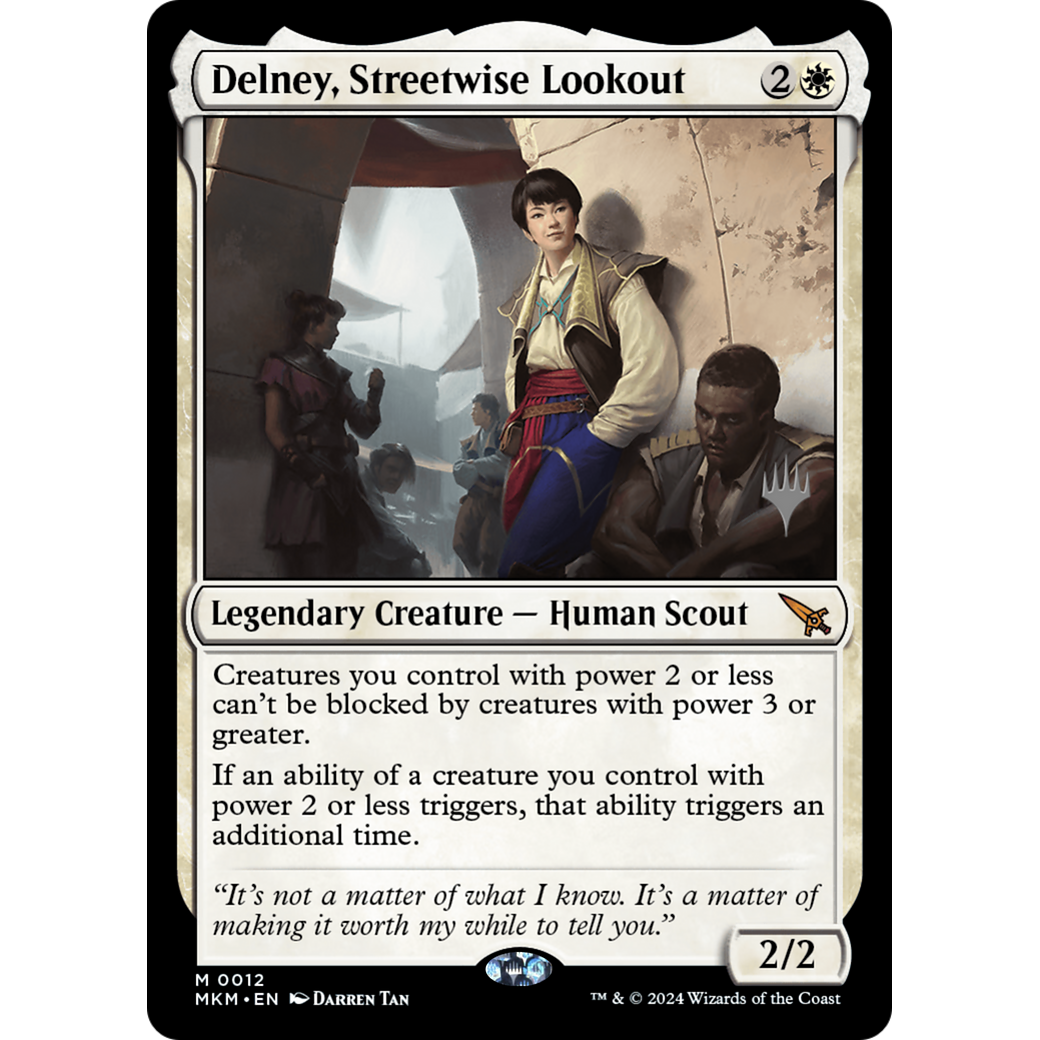 Delney, Streetwise Lookout (PPMKM-12P) - Murders at Karlov Manor Promos Foil