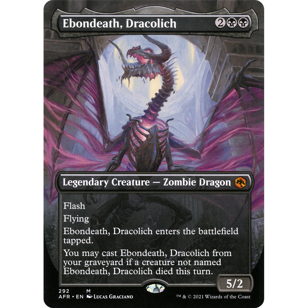 Ebondeath, Dracolich (Borderless) (AFR-292) - Adventures in the Forgotten Realms (Borderless) Foil