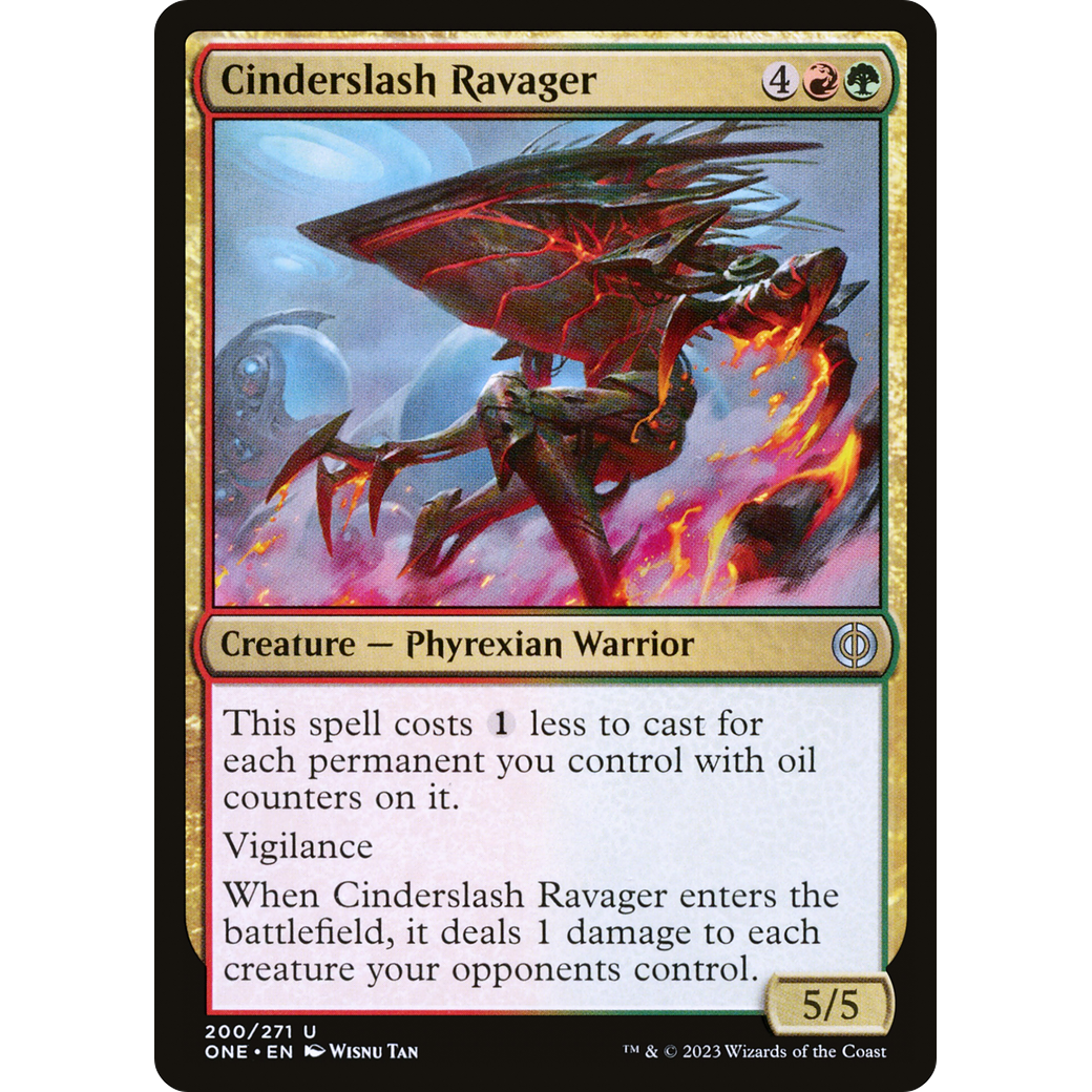Cinderslash Ravager (ONE-200) - Phyrexia: All Will Be One Foil