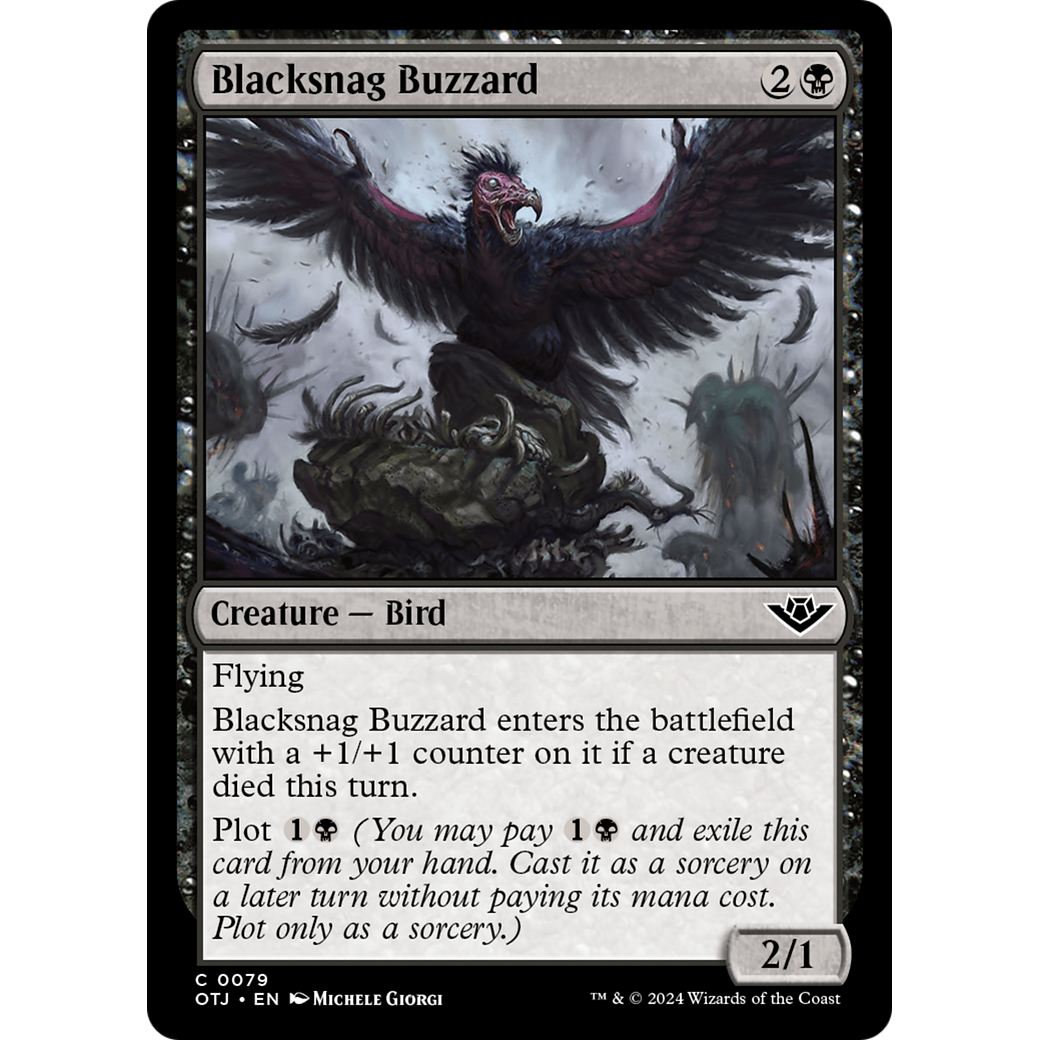 Blacksnag Buzzard (OTJ-079) - Outlaws of Thunder Junction Foil