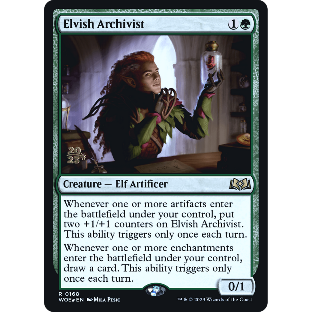 Elvish Archivist (PRE-168S) - Wilds of Eldraine Promos Foil