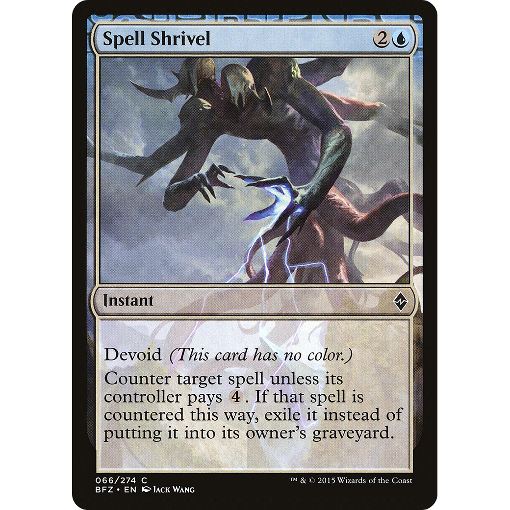 Spell Shrivel (BFZ-066) - Battle for Zendikar: (devoid) Foil