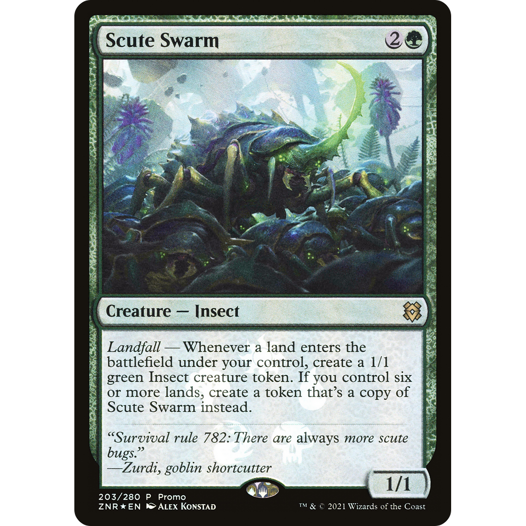Scute Swarm (MEDIA-203) - Zendikar Rising Promos Foil