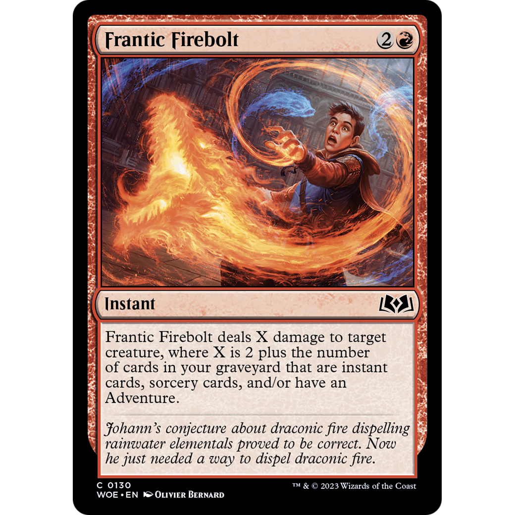 Frantic Firebolt (WOE-130) - Wilds of Eldraine Foil