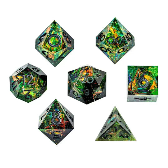 Eldritch Fire 7-Piece Polyhedral Dice Set (Pre-Order)