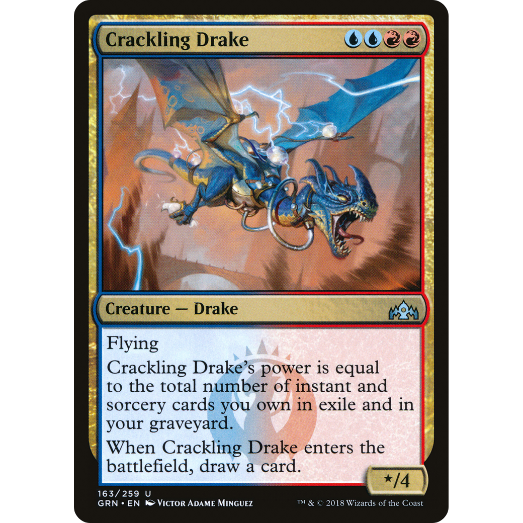 Crackling Drake (GRN-163) - Guilds of Ravnica Foil