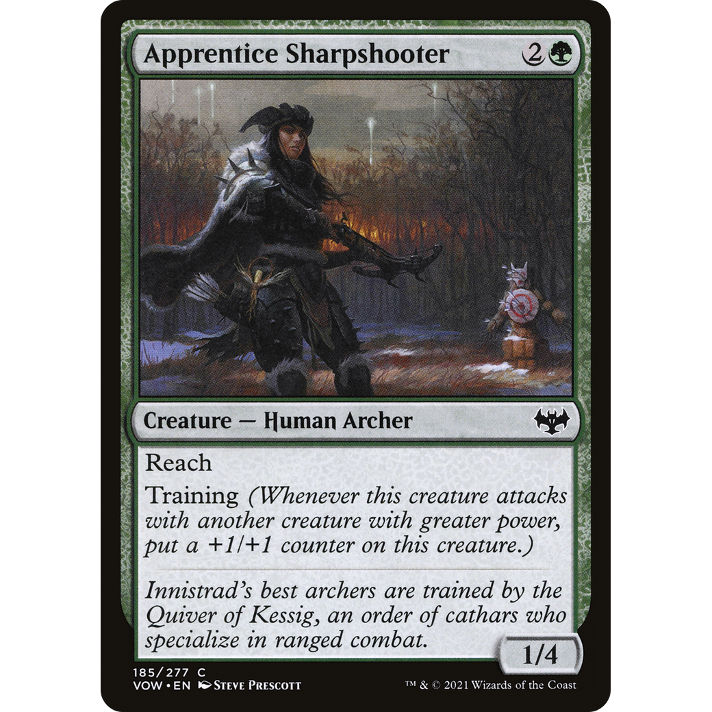 Apprentice Sharpshooter (VOW-185) - Innistrad: Crimson Vow Foil