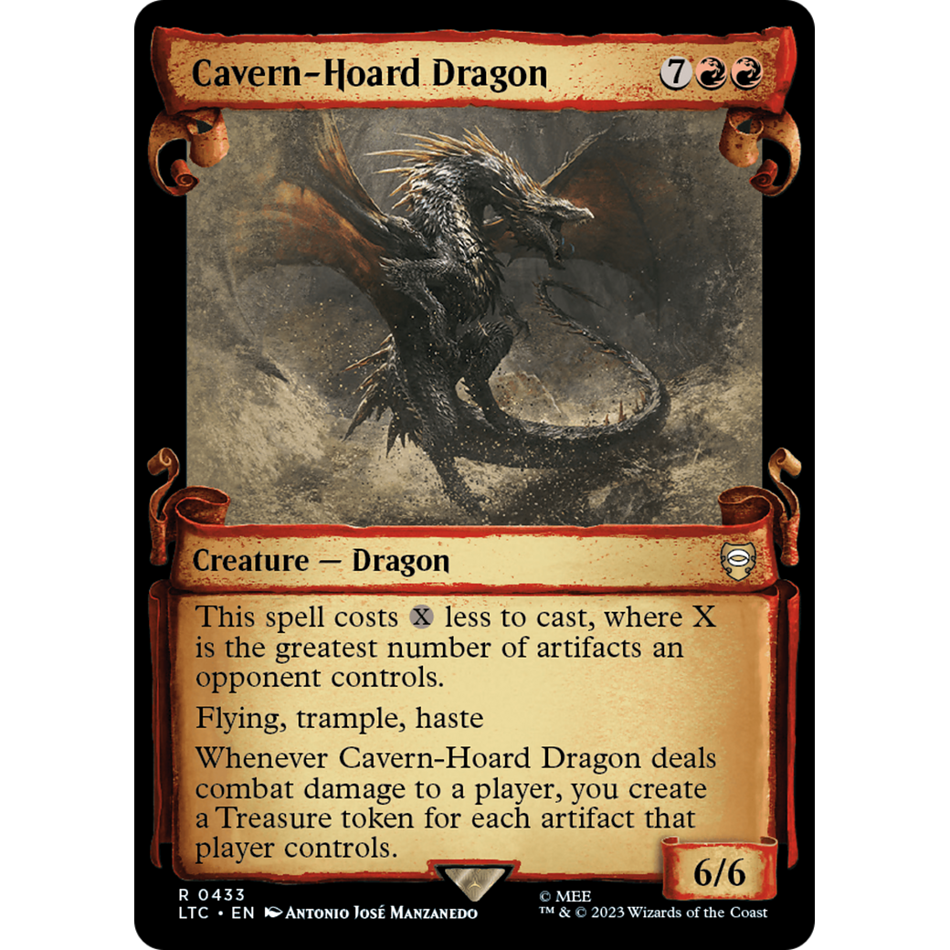 Cavern-Hoard Dragon (LTC-433) - Tales of Middle-earth Commander: (Showcase) Foil