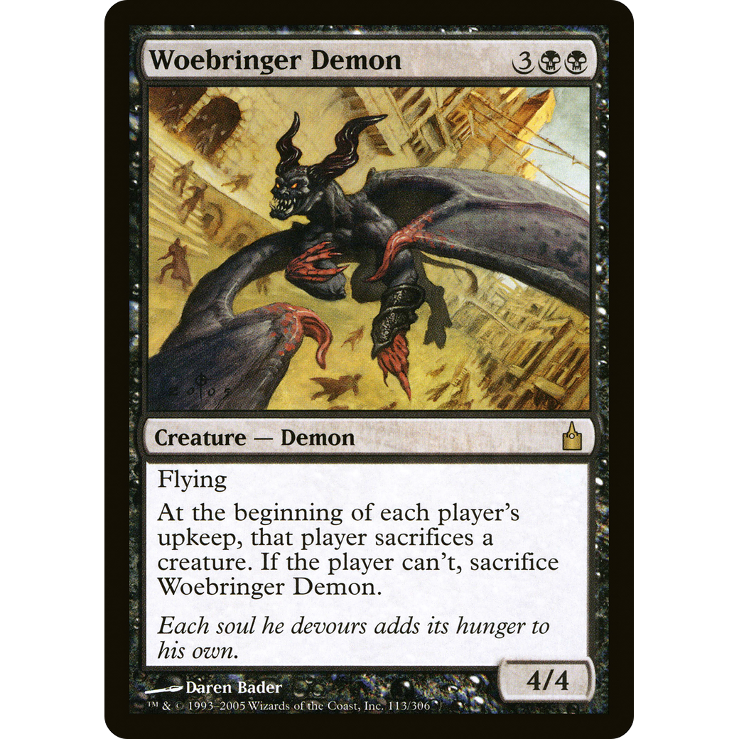 Woebringer Demon (RAV-113) - Ravnica: City of Guilds Foil