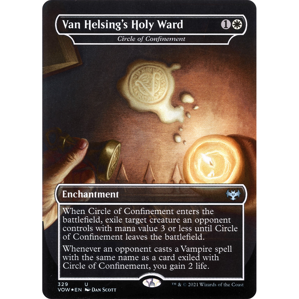 Van Helsing's Holy Ward - Circle of Confinement (VOW-329) - Innistrad: Crimson Vow / Van Helsing's Holy Ward (Borderless) Foil