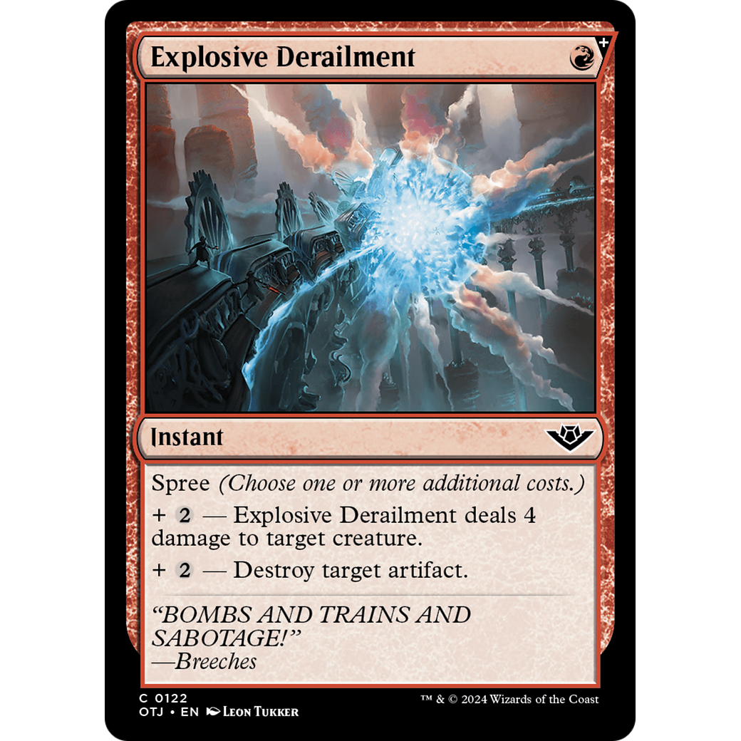 Explosive Derailment (OTJ-122) - Outlaws of Thunder Junction: (spree) Foil