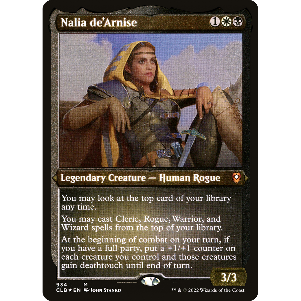 Nalia de'Arnise (CLB-934) - Commander Legends: Battle for Baldur's Gate Etched Foil