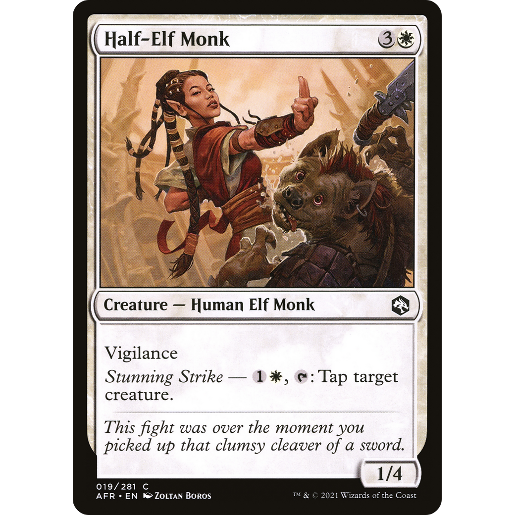 Half-Elf Monk (AFR-019) - Adventures in the Forgotten Realms Foil