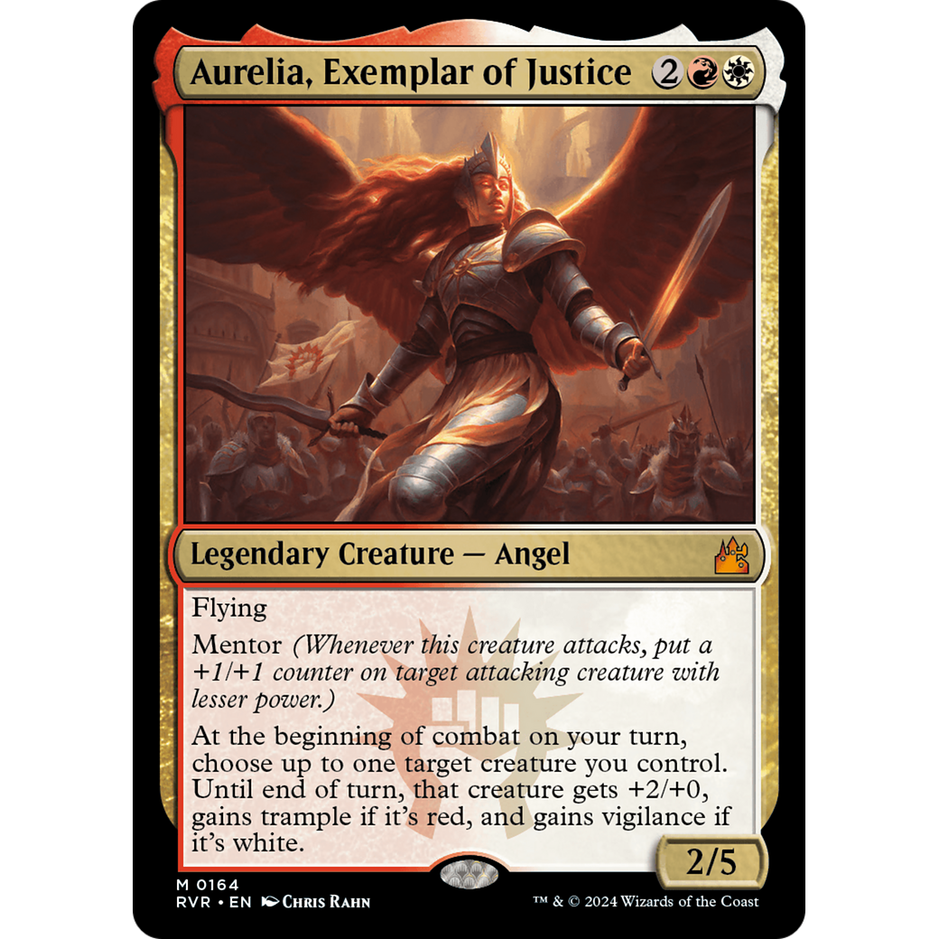 Aurelia, Exemplar of Justice (RVR-164) - Ravnica Remastered Foil
