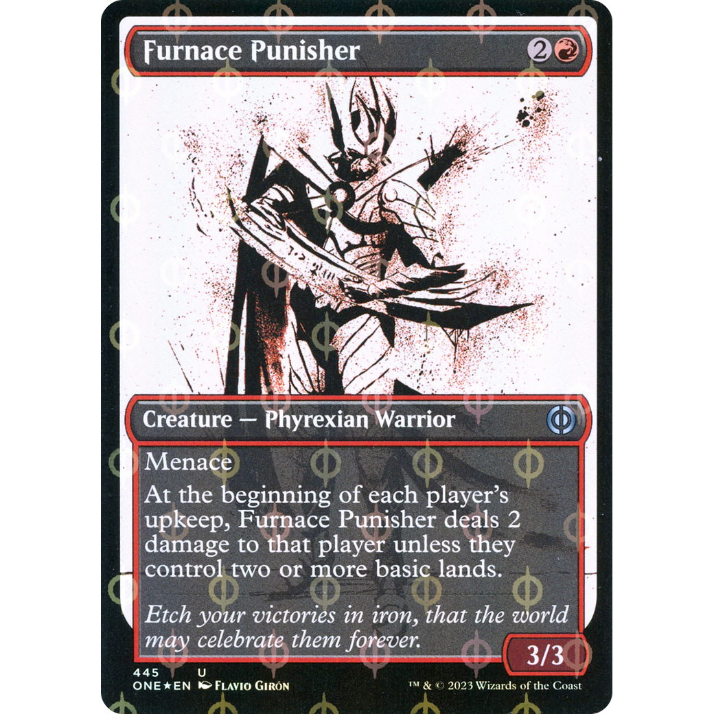 Furnace Punisher (ONE-445) - Phyrexia: All Will Be One: (Showcase) Foil